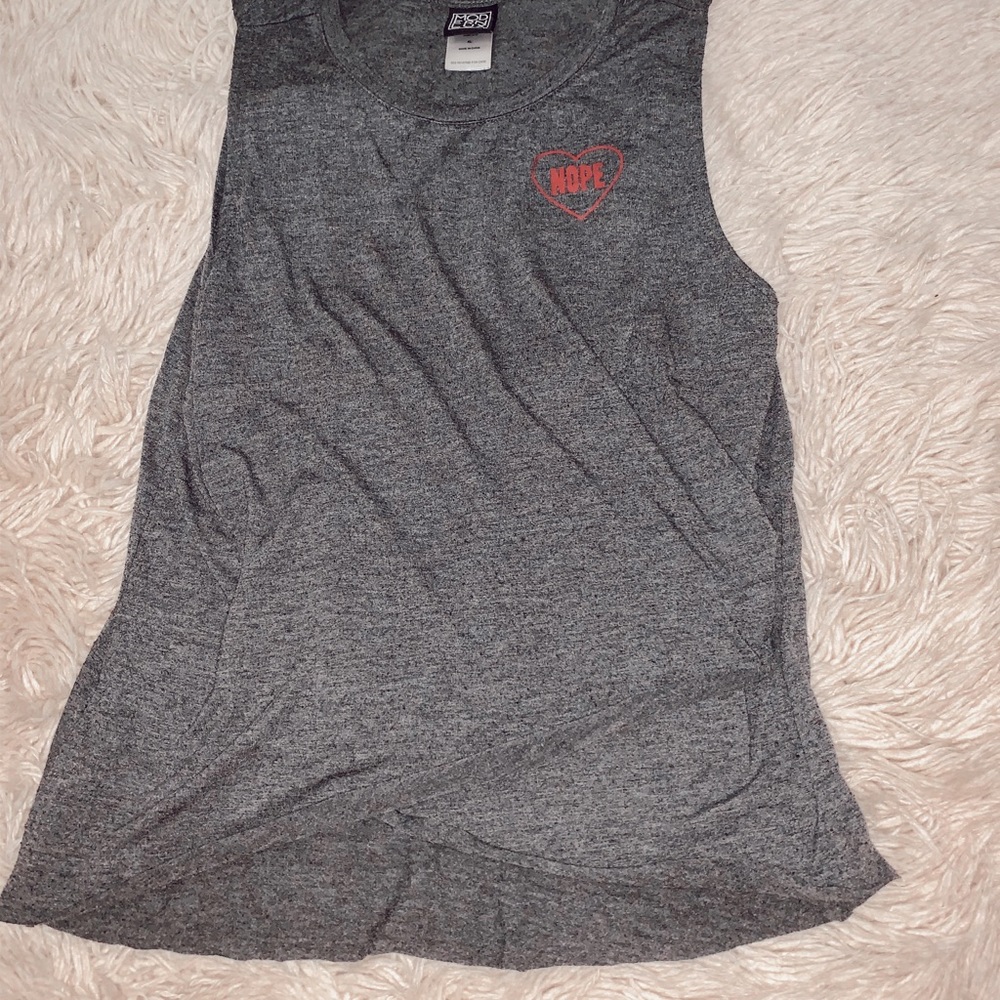Soft Gray Nope Tank Top